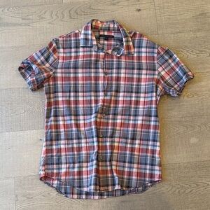 John Varvatos U.S.A. Men’s Plaid Short Sleeve Shirt - Size M